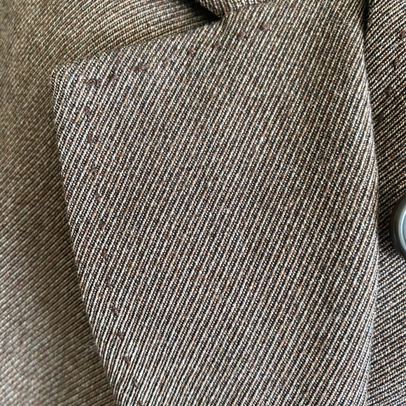 Lane Bryant Brown Tweed  Blazer with Button Detail - Picture 13 of 15